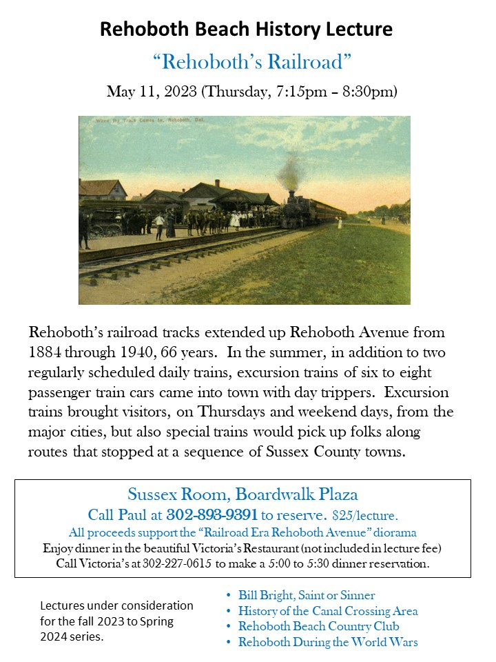 Rehoboth Railroad Lecture Flyer